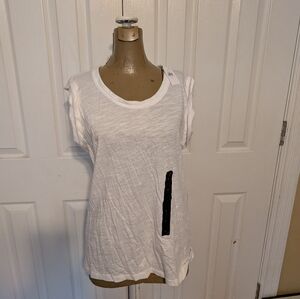 NWT Banana Republic Factory White Sleeveles Shirt, Size Small